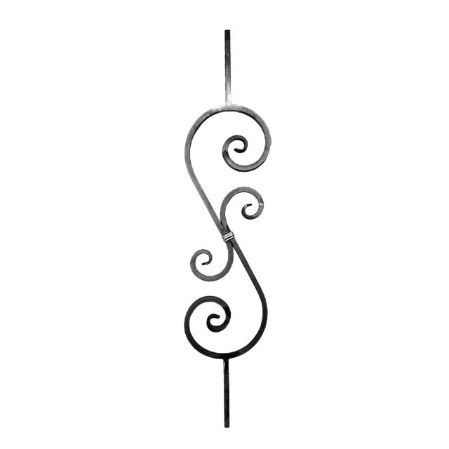1000x210mm Ornamental Components Wrought Iron Stair Baluster for Indoor Staircase Railing Handrail Balustrade Gate Fence Parts