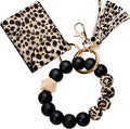Personalized Custom Design Silicone Beads Bracelet Key Ring Purse Keychain Leather Tassel Wallet Keychain