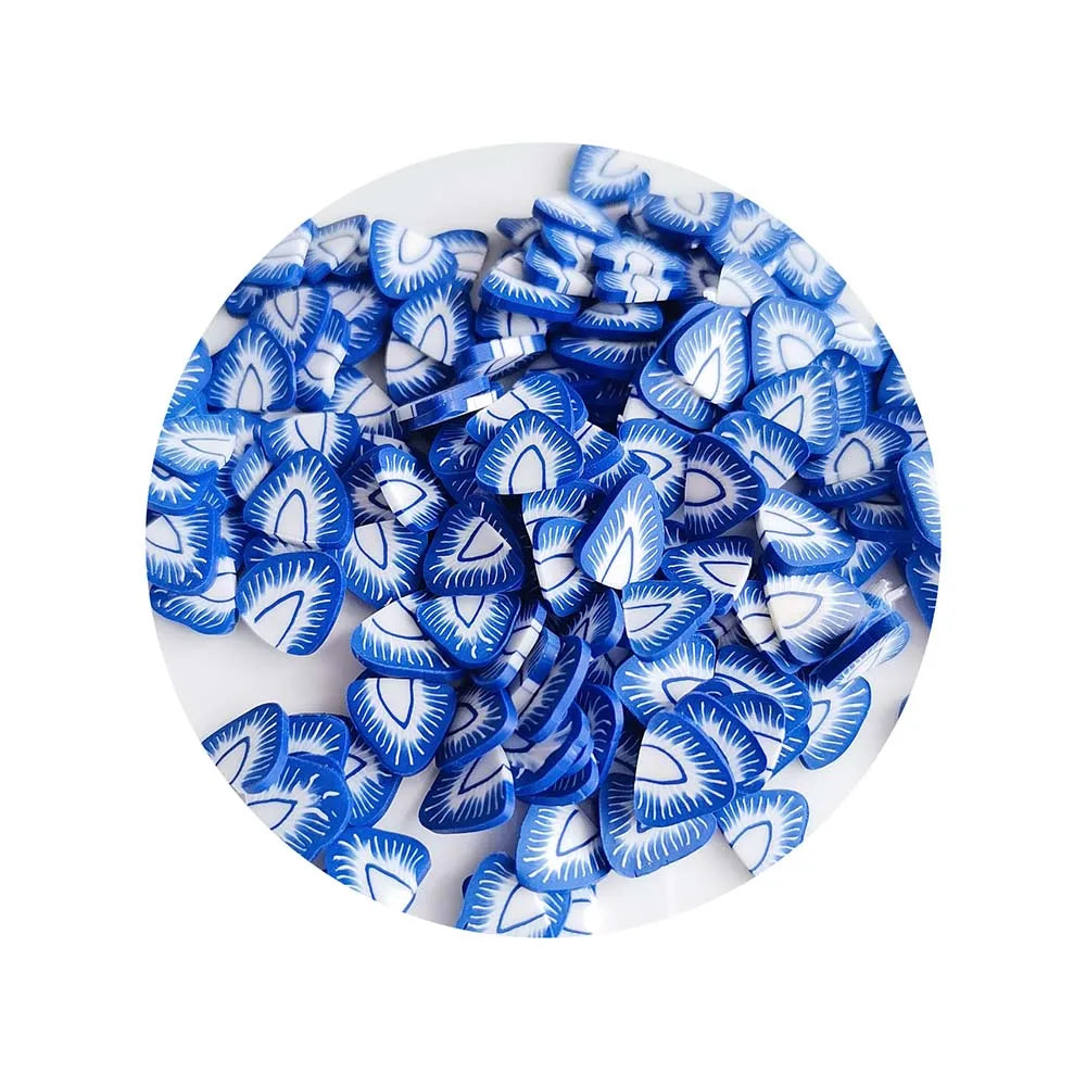 Polymer Clay Slices Blue Strawberry Sprinkles Lovely Confetti for Crafts Making DIY Slime Deco