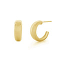 Nagosa Minimalist Jewelry  925 Sterling Silver Circle Hoop Earrings for Women Party 18K Gold Plated Dome Earrings