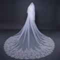 EU Trailing Wedding Veil Sequins Lace Diamond Wedding Veil Bridal Veil