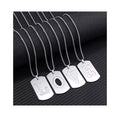 A-Z Inital Letter Necklace Personality Hip Hop Titanium Steel Square Pendant Arabic Letter Necklace for Men Jewelry