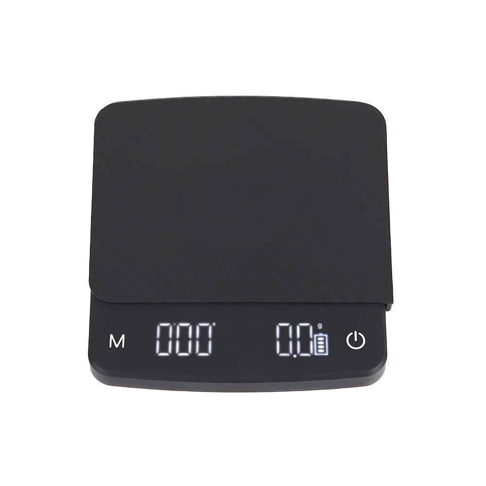 Rechargeable Digital Anti-Slip Timer Coffee Weighing Device OEM ODM Tare Function for Drip Coffee Battery Weight Measuring
