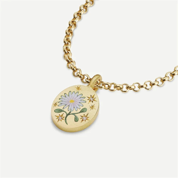 Personalized Jewelry Gold Plated Colorful Jewelry Women Stainless Steel Flower Charm Jewelry Sets