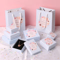 SSeeSY Small Custom Earring Bracelet Necklace Ring Cases Christmas Gift Package Paper Cardboard Jewelry Packaging Boxes Logo