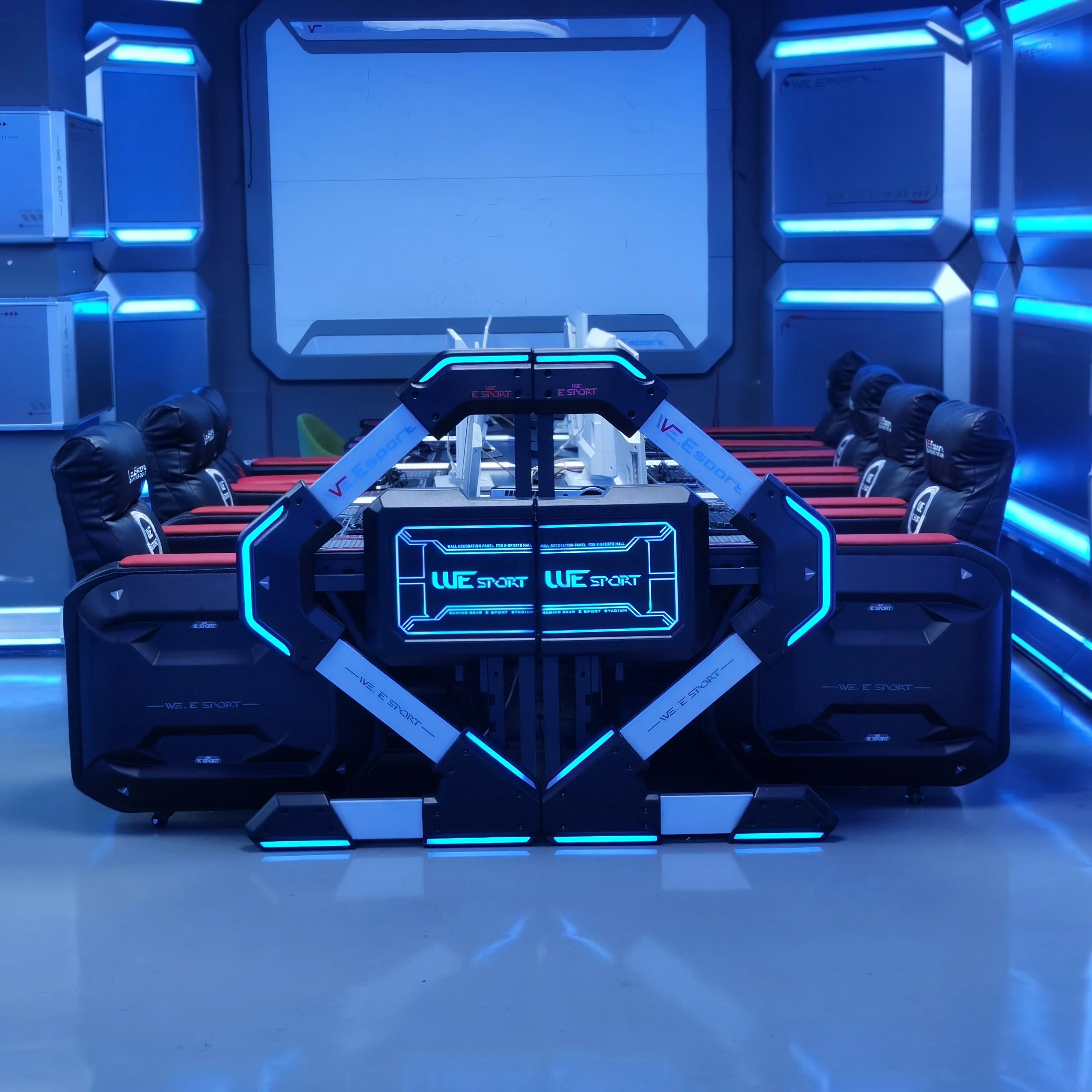 Esports RGB Lighting Gaming Desk Metal Computer Table with RGB Lighting for Gamers