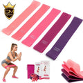 CHENGMO SPORTS 5 Pack Yoga Elastic Resistance Bands Set for Women Gradient Hip Circle Booty Resistance Bands Set of 5