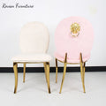 Wholesale Event Luxury Metal lion Stackable Banquet Chair Gold Color Dining Wedding Chair for Sale