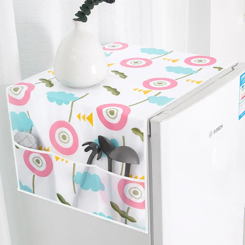 New Kitchen Waterproof and Dustproof Cover Microwave Oven Cover Cloth Refrigerator Hanging Bag Refrigerator Dust Cover
