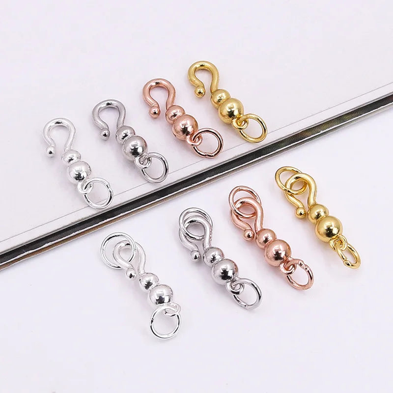 New Design 925 Sterling Silver S Shaped Hook Clasp for Pearl Bracelet Necklace Jewelry Making Supply