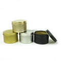 New Arrival Customized Gold Diy 2oz Candle Jars With Lids Round Metal Tins Containers for Crafts Food Candle Storage Packaging