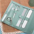 Professional Stainless Steel Manicure Pedicure Set with PU Leather Case Custom Logo Nail Care Kit