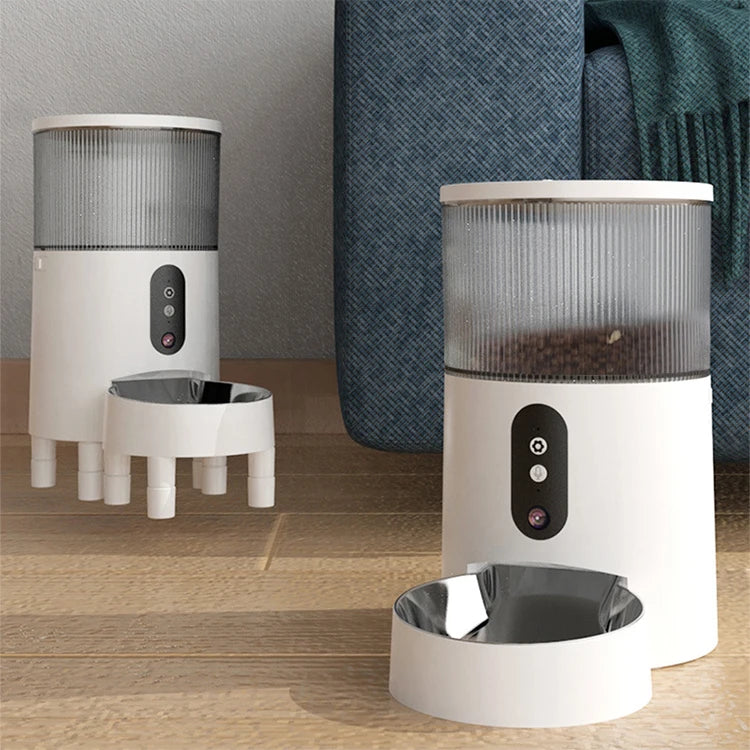 Wireless Wifi Connected Automatic Smart Pet Feeder with Camera Voice Recording Food Container Pet Feeder Dispenser