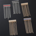 Classic Men's Tassel Brooch with Diamond-Embedded Alloy Material Stylish Fashion Accessory