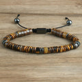 Gemstone Beaded Bracelet for Men Jewelry Bohemian Natural Stone Dainty Adjustable Tiger Eye Bracelet for Men Women