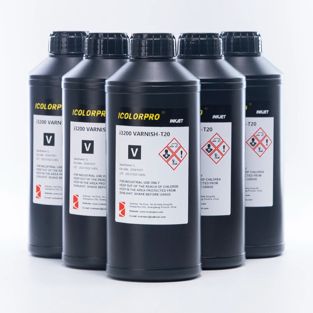 Low Odor IColorPro 1000ml IColorPro I3200 UV Varnish for GH2220 G5i I3200 Printhead