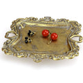 European Retro Vintage Metal Jewelry Tray Ring Holder Jewelry Storage Tray Dressing Table Desktop Tray