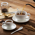 Wedding White Handle 80 ml Vajilla Porcelain Espresso Cup for Restaurant Custom Brand LOGO 3OZ 7OZ 10OZ Ceramic Coffee Cup Sets