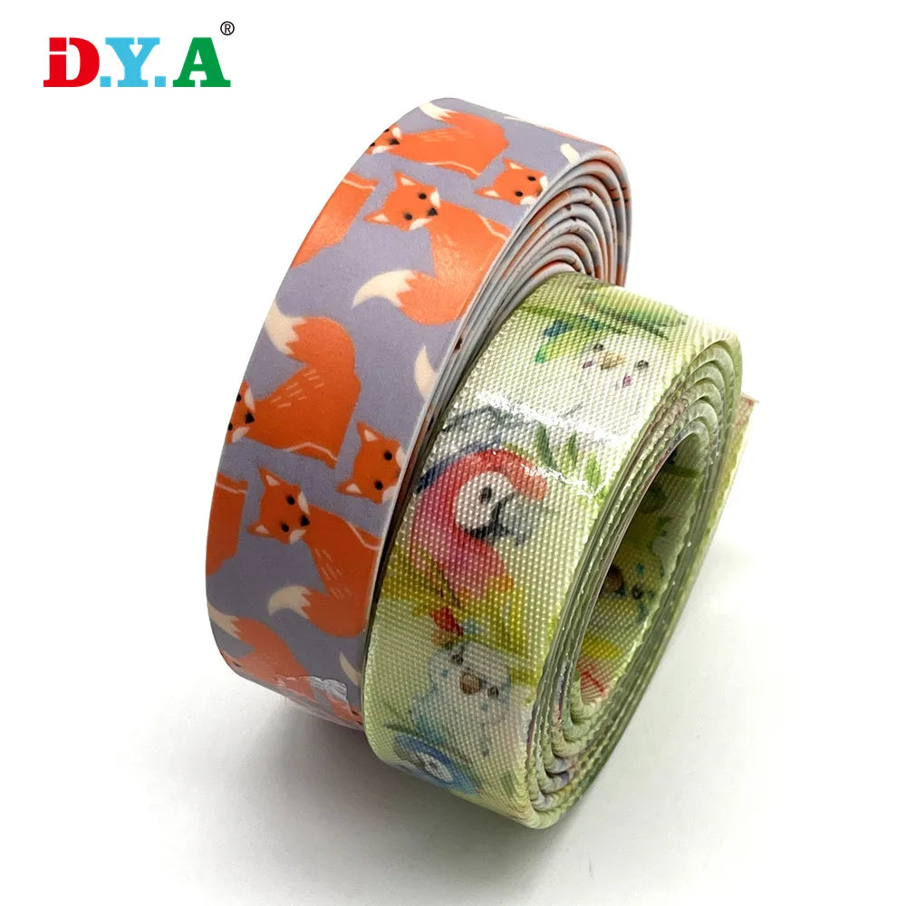 Custom Colorful Pattern Waterproof Webbing Pvc Tpu Double Side Printed Coated Webbing for Making Dog Collar and Leash