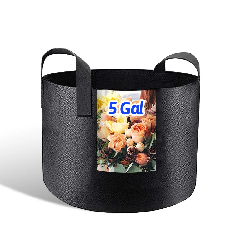 YAHENG High Strength Plant Fiber Fabric Planter Pot 1 Gallon 7 Gallon 10 Gallon 45 Gallon Non-woven Seeding Grow Bag
