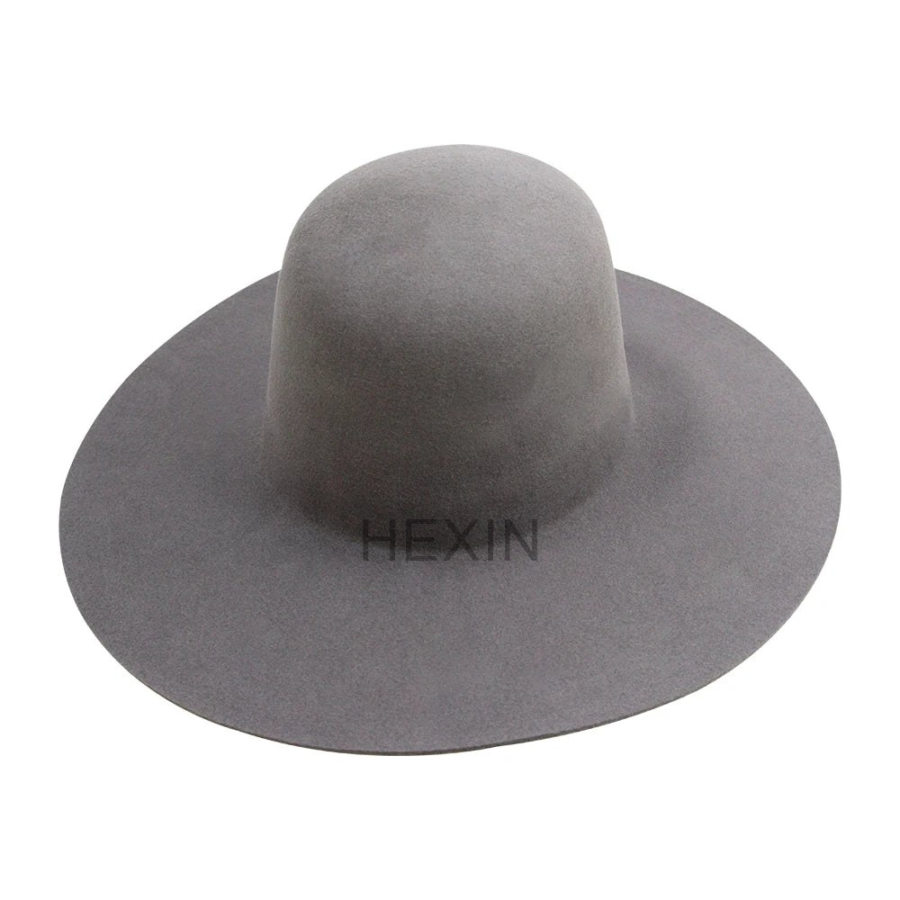 Fashion Rabbit Fur Felt Hat Body Wholesale Custom Wide Brim Adjustable Unisex Casual Outdoor Sports Four Seasons