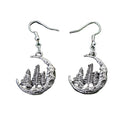 Simple Moon Tree Pendant Earrings Women Drop Earrings Gift