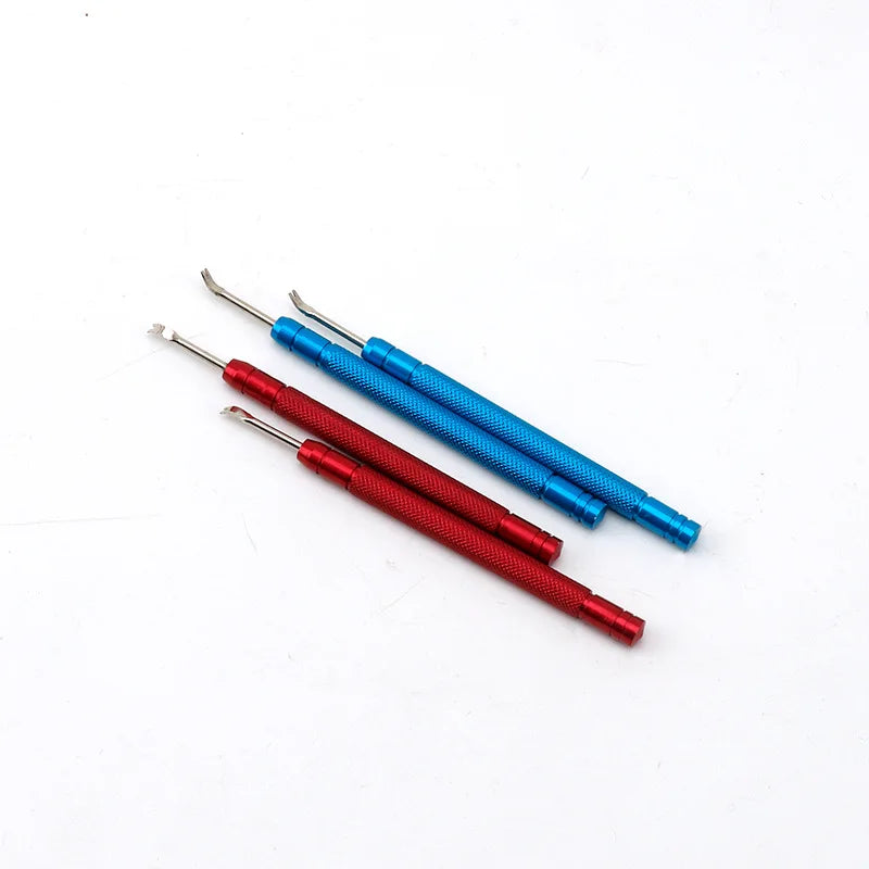 2Pcs Red Blue Stainless Steel Yunse Model 17 Watch Tool Hand Presser for Hour Minute Second Hand Setting & Removing