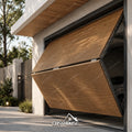 Architectural Fluted Aluminum Tilt up Garage Door with Wood Grain Finish
