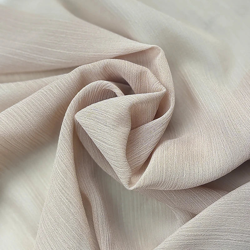 Wholesale Low Price Polyester Plain Fabric Sheer Chiffon Shirt Fabric Free Sample Soft Crepe Fabric for Dress