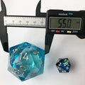 Custom Large D20 Resin 55mm Dice Set Polyhedral Shape with Sharp Edge for DND Game Acrylic Material