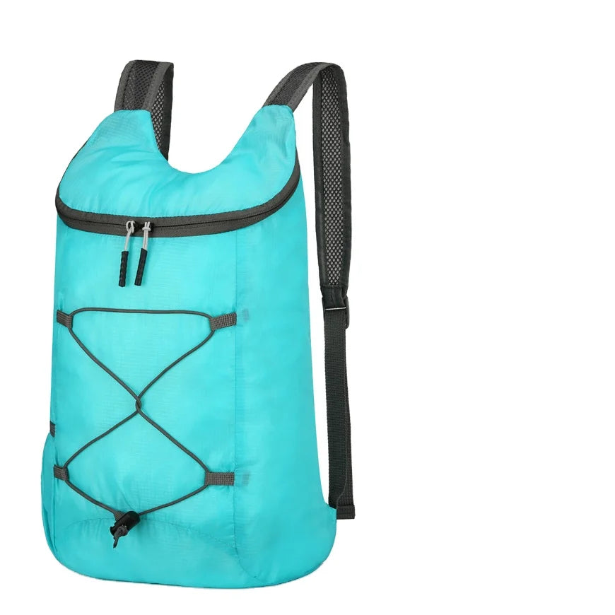 Ultra-Light Portable Waterproof Foldable Backpack for Fitness Sports New Outdoor Travel Bag with Polyester Lining