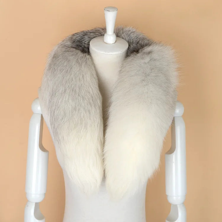 Natural fox Hair Classic Dyed fox Tail Scarf Autumn Winter Men's and Women's Neck Warm Collar Fashion Fur Collocation