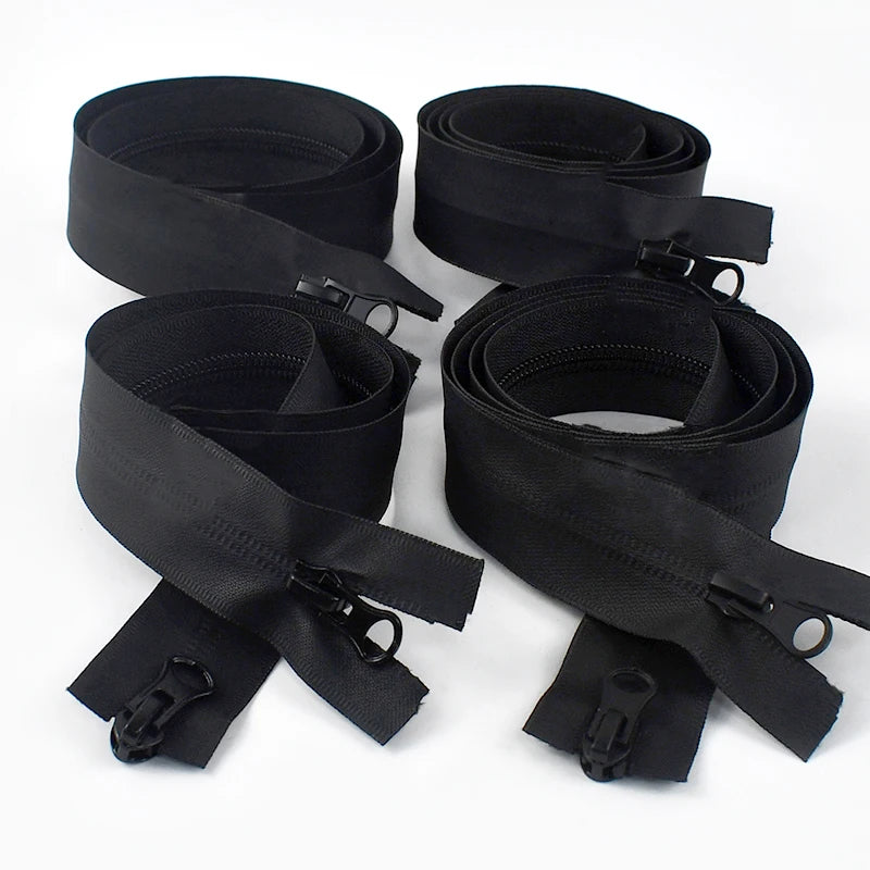 For A1-2 5# DIY Clothing Parts Zip Tape Accessories Black Tracksuit Jacket Double Open-end Eco-Friendly Nylon Waterproof Roll