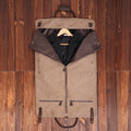 Stock Vintage Carry Garment Bag Zipper Closure for Travel Business Trips Canvas Duffel Shoe Compartment 2in1 Weekender Suit Men