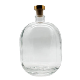 1000ml Beverages Glass Bottle Short Neck Round Ball Gin Glass Bottle Liquor