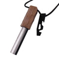 Large Feuerstein Magnesium Fire Starter with Wood Handle Outdoor Survival Supplies for Camping