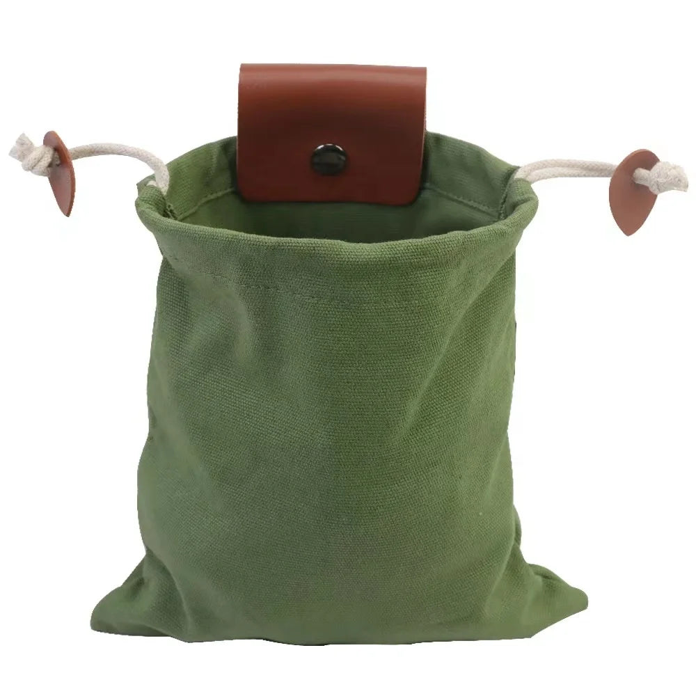 Camping Bundle Pockets Folding Canvas Storage Bags Fruit Picking Bags Hanging Tools Waist Bags