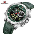 NAVIFORCE 9208 SGNGN Luxury Luminous Watches for Men LCD Digital Custom Logo Quartz Analog Wholesale Wristwatch