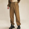 Custom Logo Casual Vintage Run Baggy Pant Men Heavy Weight Cotton Loose Wide Leg Distressed Acid Wash Baggy Joggers Sweatpants