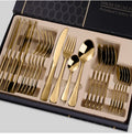 Tablewares Knife Fork Kitchen Dinner Spoon Stainless Steel Metal Presents Cutlery Wedding Gold Flatware Set Dinner Spoon