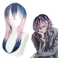 Wholesale Tokyo Revengers Wig Cosplay 30cm Medium Blue&Purple Rindo Haitani Peluca Synthetic Anime Heat Resistant Hair Wigs