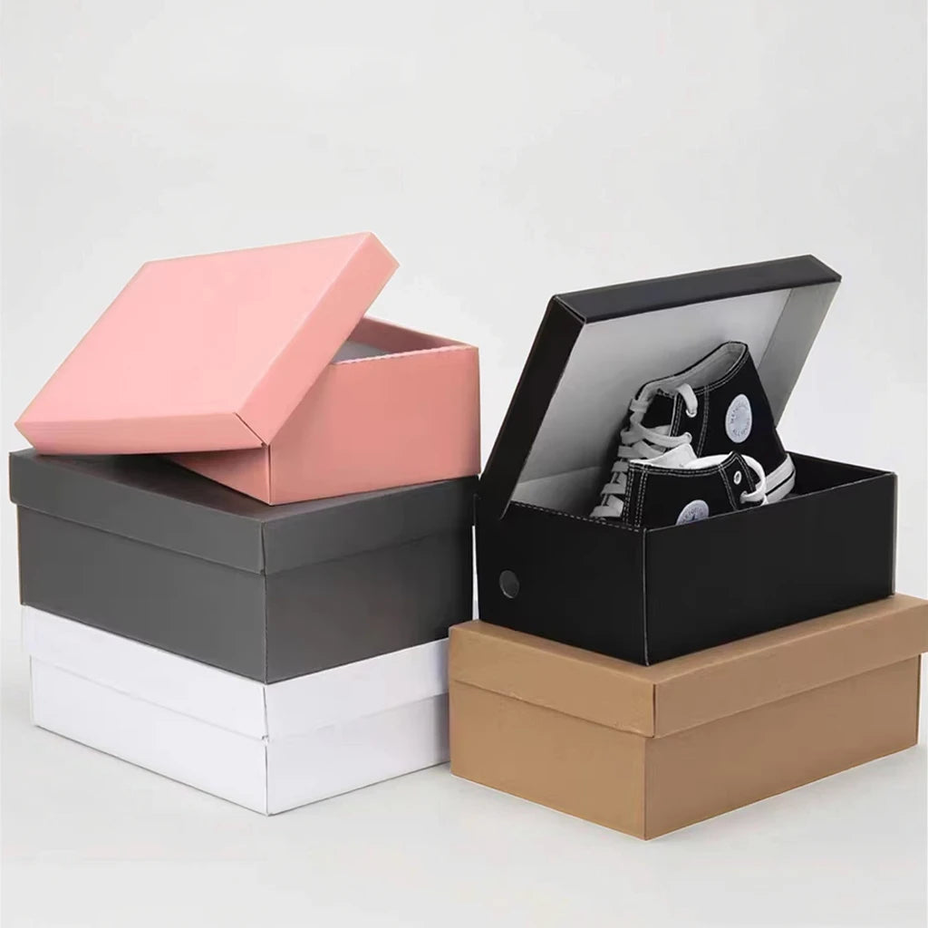 Custom Corrugated Cardboard Foldable Folders Packaging for Sneakers Socks Fur Recycled Materials CMYK/Pantone Matt Lamination