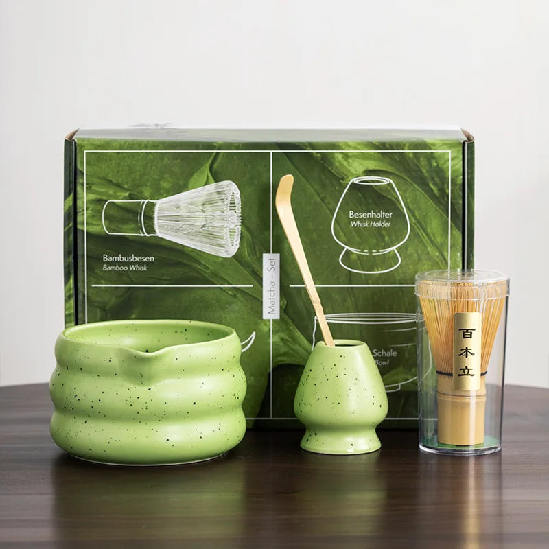 7or 4 in 1 Hot Sale China Factory Price Handmade Japanese Traditional Ceremony Custom Box Bamboo Matcha Tea Whisk Set Gift Box