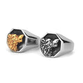 Fashionable Viking Odin Wolf Head Titanium Steel Ring Men's Hip Hop Retro Stainless Steel Ring Bracelet Wholesale