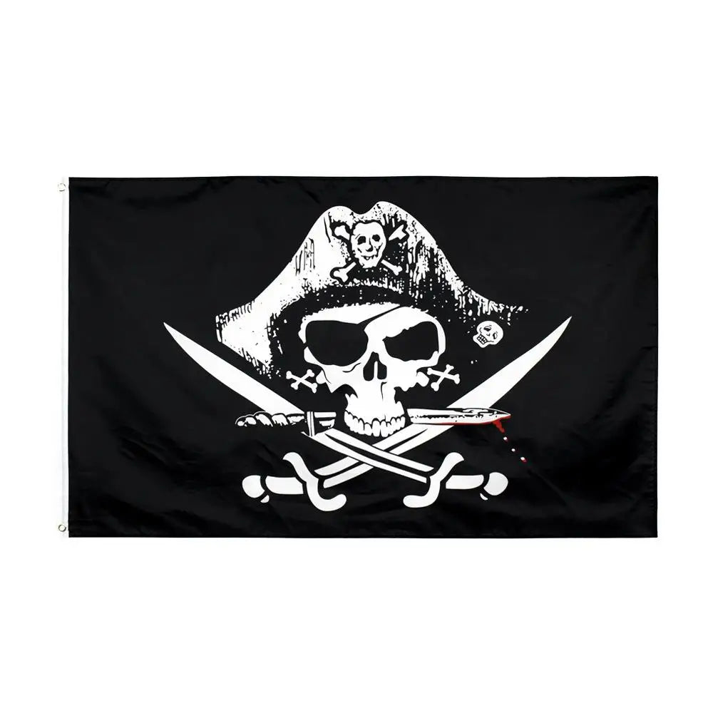 China Factory Wholesale 3x5 ft Cheap Flag Full Color Printed 150D Polyester Digital Printing Custom Pirate Flags Banners