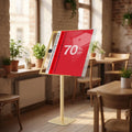 Boze Hot Selling Economic Narrow Side Picture Frame Holder Display Board Sidewalk Sign Stand for Effective Advertising
