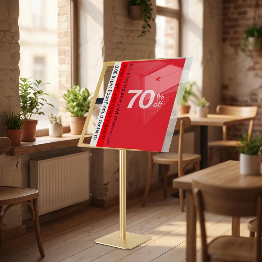 Boze Hot Selling Economic Narrow Side Picture Frame Holder Display Board Sidewalk Sign Stand for Effective Advertising