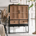 INNOVA Accent Wood Storage Buffet Cabinet with 2 Drawers and Doors for Dining Hotel Living Room or Kitchen
