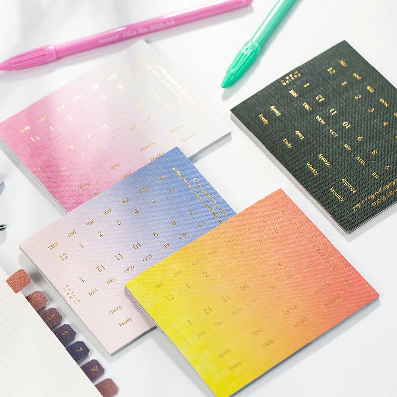 Gold Foil Calendar Sticker Labels Adhesive Index Page Markers Sticky Monthly Divider Tabs for Planners Notebooks Journals