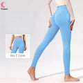 High Waisted Women's Workout Leggings Scrunch Tummy Control and Butt Lifting Gym Fitness Pants Solid Style Yoga Leggings